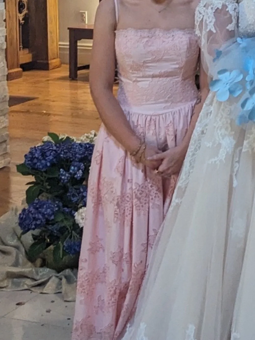 House of CB CHLOE Pink Cotton Broderie Anglais Lace Midi Sundress - Picture 8 of 9